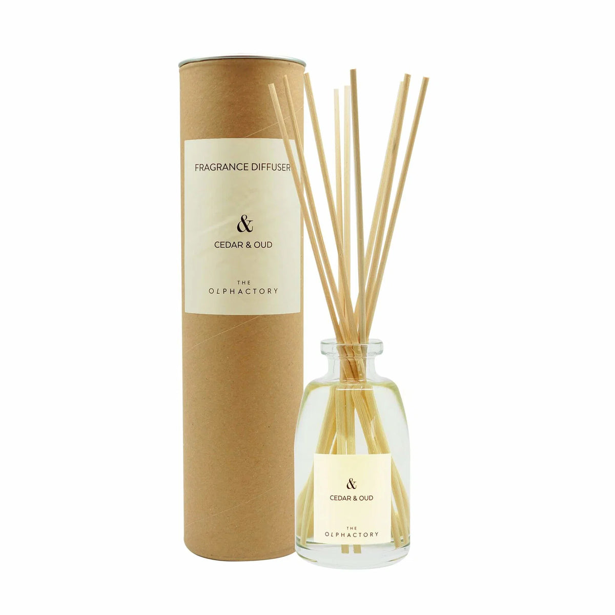 The Olphactory, Cedar & Oud, Duftstäbchen, Holzig, Aroma-Rattanstäbchen-Diffusor, 250 ml