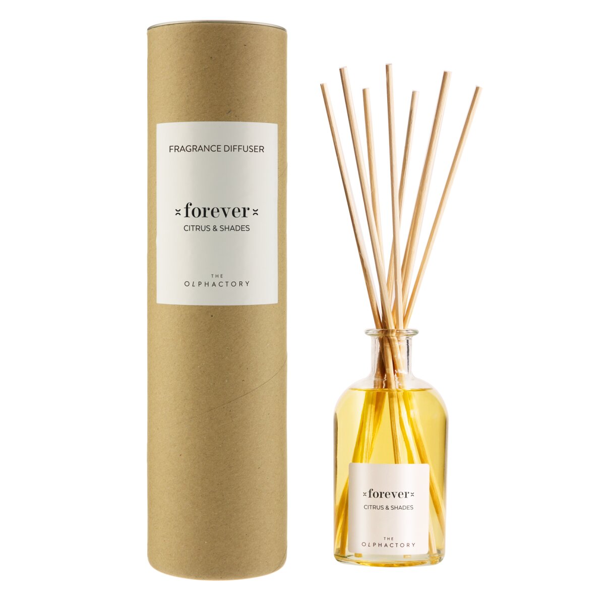 The Olphactory, Forever Citrus & Shades, Aroma-Rattanstäbchen-Diffusor, 100 ml *Tester