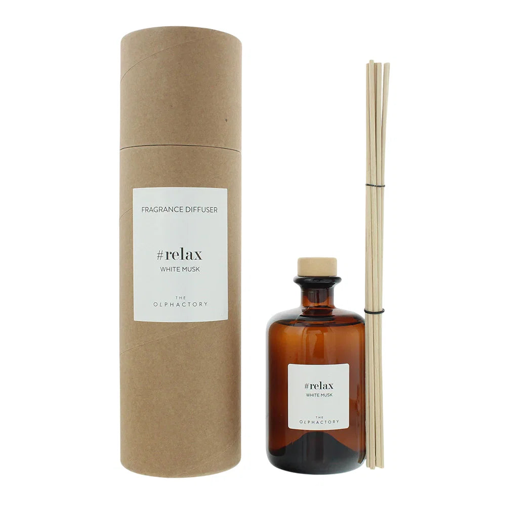 The Olphactory, Relax White Musk, Duftstäbchen, Aroma-Rattanstäbchen-Diffusor, 500 ml