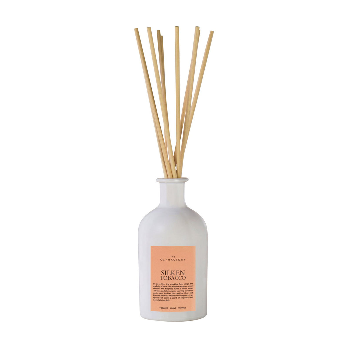 The Olphactory, Silken Tobacco, Duftstäbchen, Aroma-Rattanstäbchen-Diffusor, 250 ml