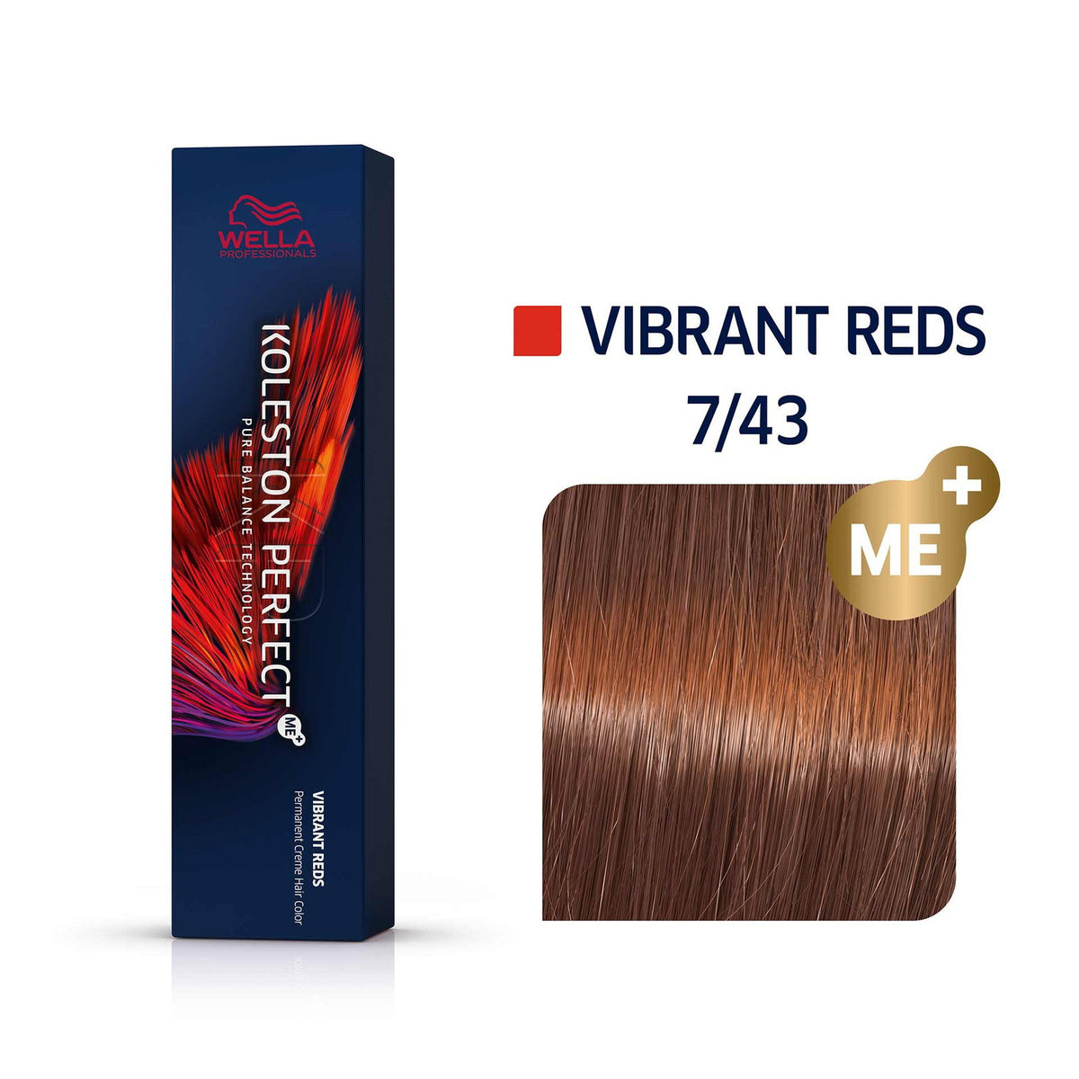 Wella Professionals, Color Touch, Ammoniakfrei, Semi-permanente Haarfarbe, 7/43 Vibrant Reds, 60 ml