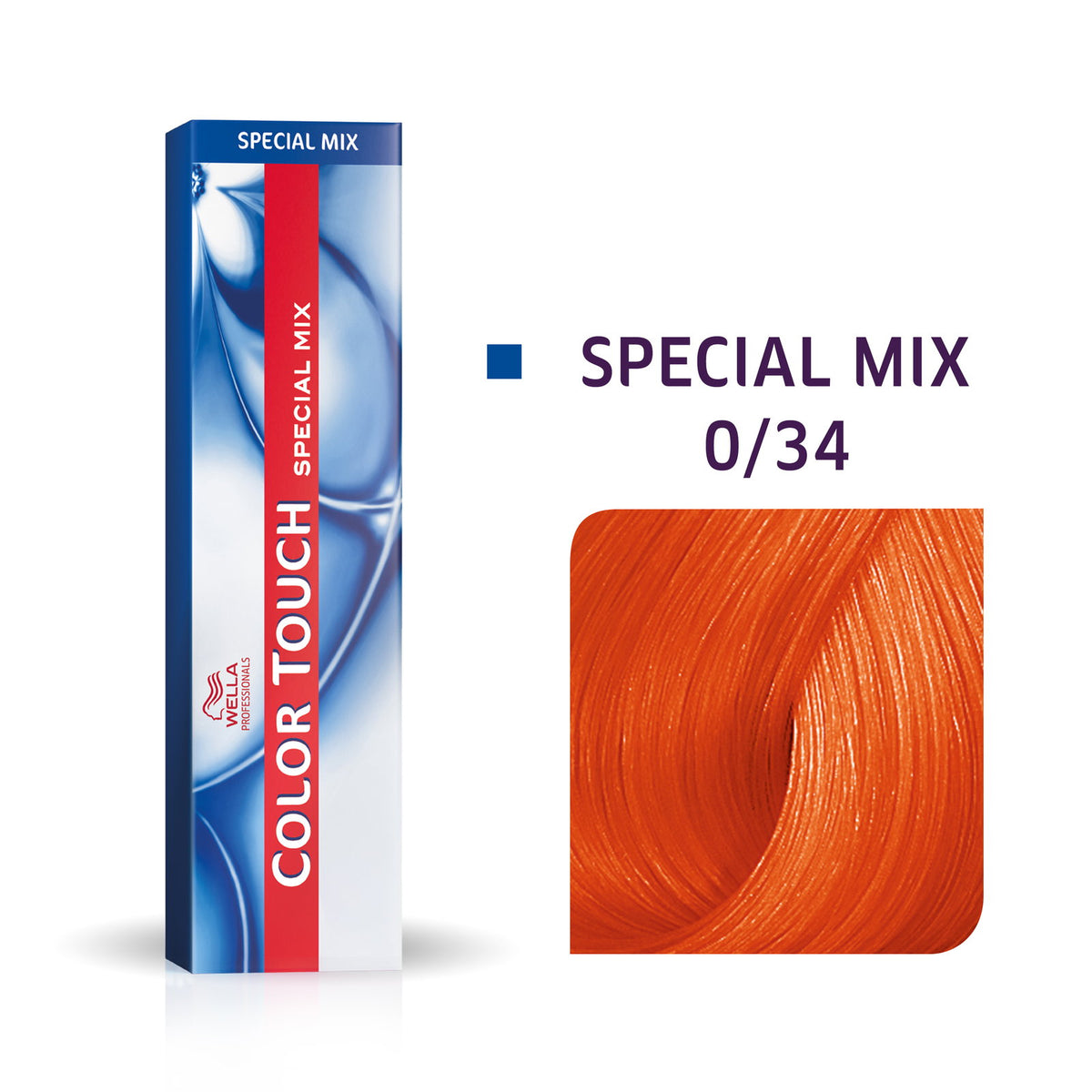 Wella Professionals, Color Touch Special Mix, Ammoniakfrei, Semi-permanente Haarfarbe, 0/34 Golden Red, 60 ml