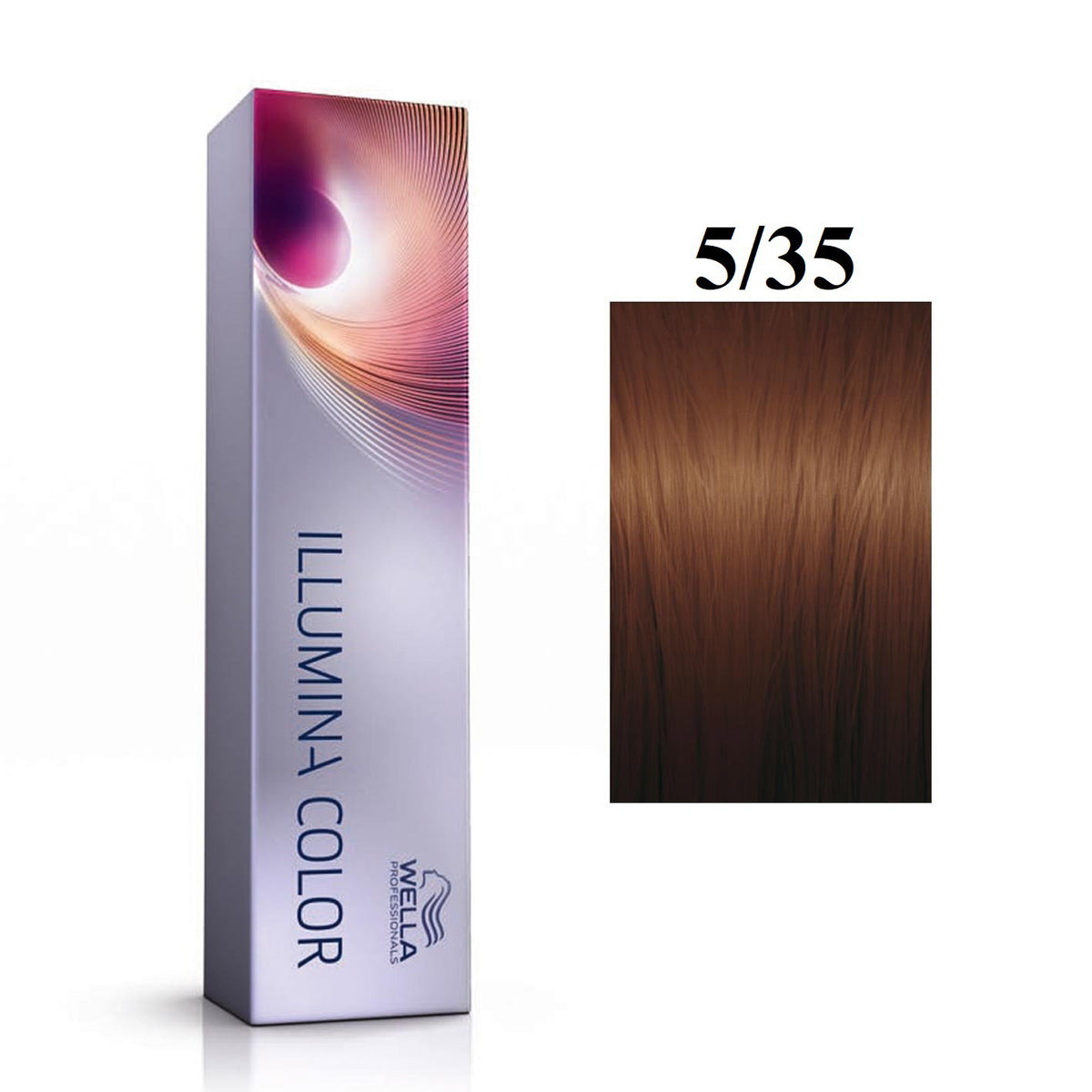 Wella Professionals, Illumina Color, Permanente Haarfarbe, 5/35 Light Chestnut Golden Mahogany, 60 ml