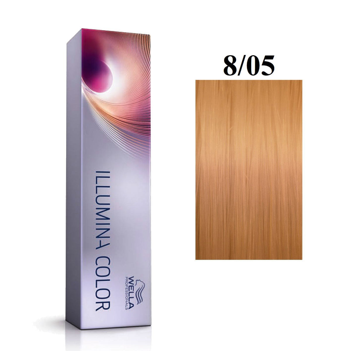 Wella Professionals, Illumina Color, Permanente Haarfarbe, 8/05 Light Blonde Natural Mahogany, 60 ml
