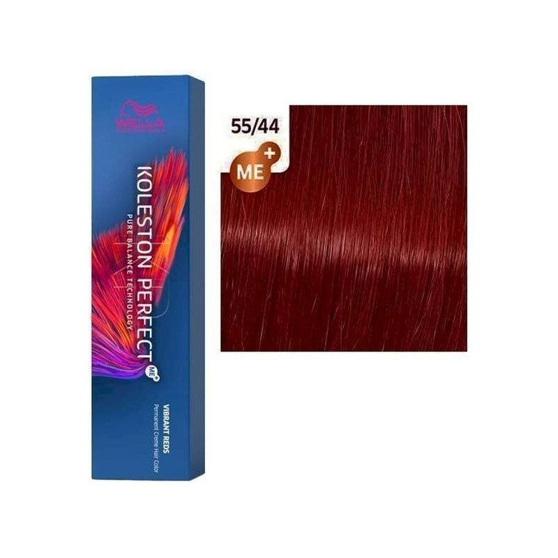 Wella Professionals, Koleston Perfect Me+, Permanente Haarfarbe, 55/44 Intense Light Brown Red Red, 60 ml